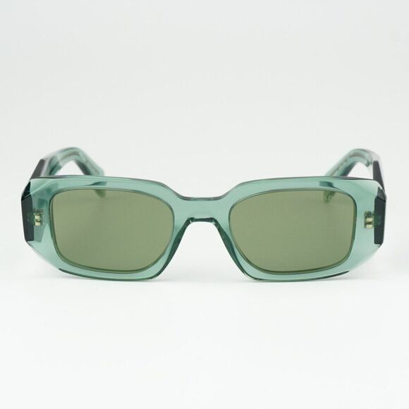 NEW Prada PR17WS 11R10E Sage Green Mirror Internal Silver Rectangle Sunglasses - Picture 6 of 14
